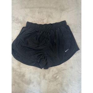 Nike Dri-FIT Black Running Shorts Built-In Brief Liner Women Medium